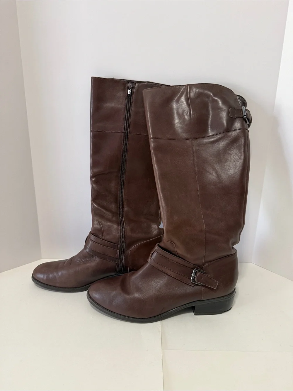 Lauren Ralph Lauren Brown Leather Over-the-Knee Riding Boots